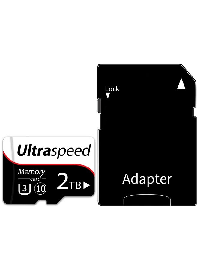 Micro SD Card 2TB SD Memory Card TF Card Class 10 High Speed Transfer SD Card with Adapter for Dash Cams&Action Camera,Surveillance&Security Cams - Image 2